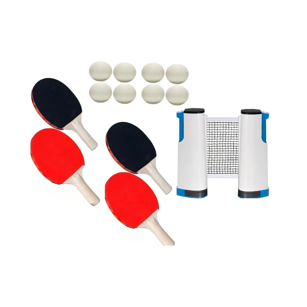 Kit Tênis de Mesa com Rede Retrátil