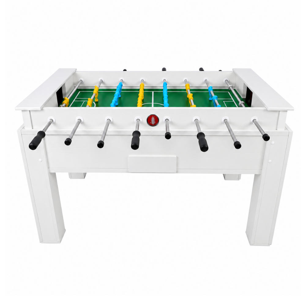 Mesa de Pebolim/Totó White Oficial com Ferros Passantes Dinâmica Diversões