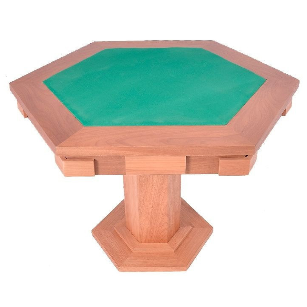 Mesa de Carteado Sextavado com Gavetas e Porta-copos Dinâmica Diversões Mesa de Carteado Sextavado com Gavetas e Porta-copos Dinâmica Diversões