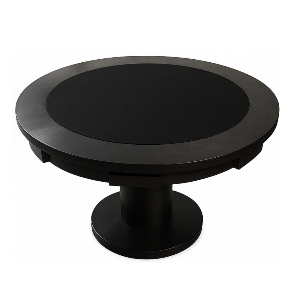 Mesa de Carteado Black Redondo Preto com Gavetas Dinâmica Diversões Mesa de Carteado Black Redondo Preto com Gavetas Dinâmica Diversões